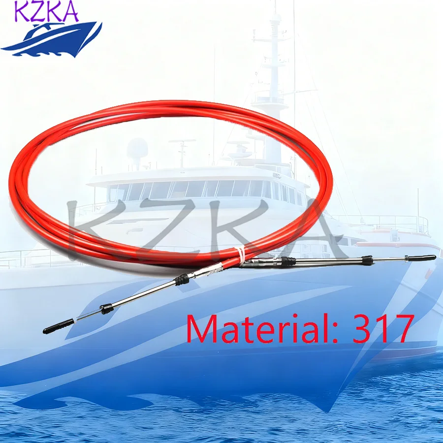

Boat Marine Throttle Control Cable 701-48320-50 15FT 701-48320-80 17FT 701-48350-30 24FT For Yamaha Outboard Motor Material: 317