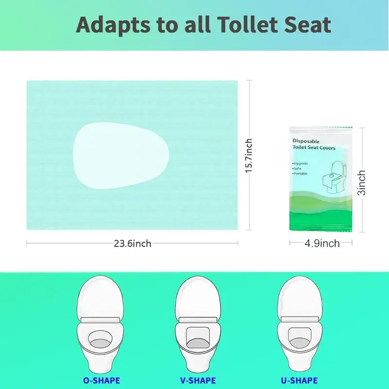 Coprisedili WC usa e getta da 20 pezzi, coprisedili WC usa e getta da viaggio, coprisedili WC usa e getta da 20 pezzi