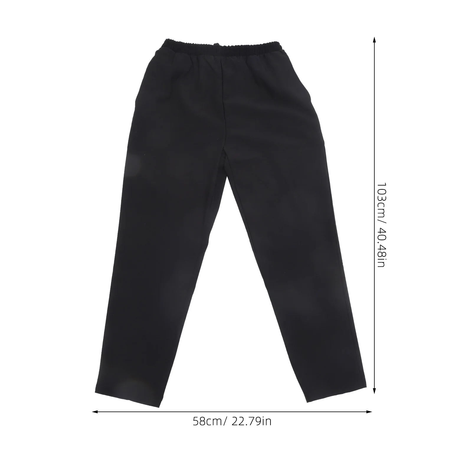 

A Pair of Black Chef Pants Breathable Fabric Oil Resistant Easy Care Perfect for Kitchen Workwear Men Women Uniforms Pantaloni