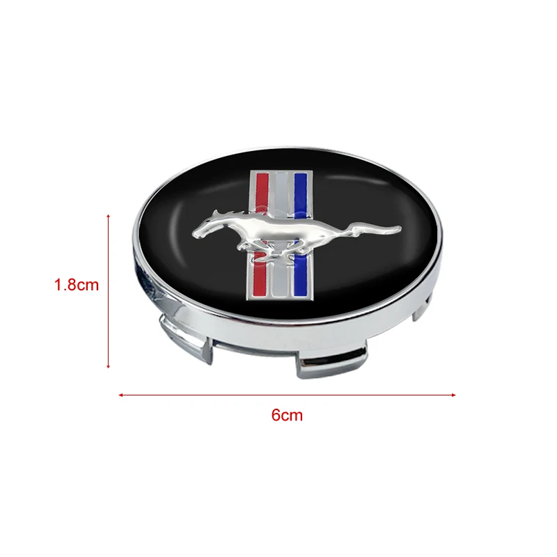 4pcs 60mm Car Wheel Center Hub Cap Rim Cover Emblem Sticker For Ford Mustang spoiler Shelby GT 350 500 Cobra Focus 2 3 MK3 Kuga