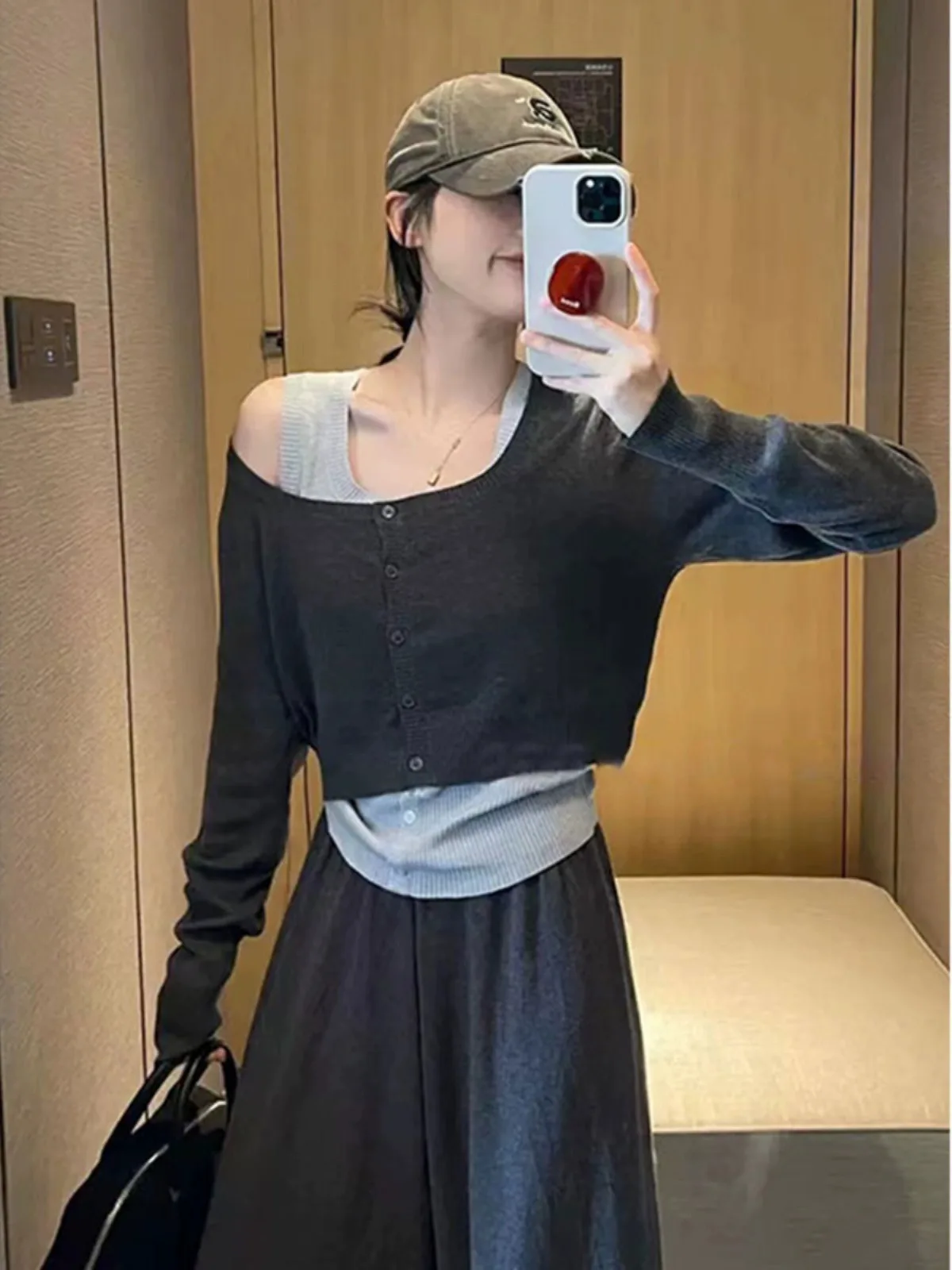 

Spring Faion plus Size Knitted Cardigan And Csole Set Women's Casual Wear Layering Top Bot Ensemble Polyester Long S...