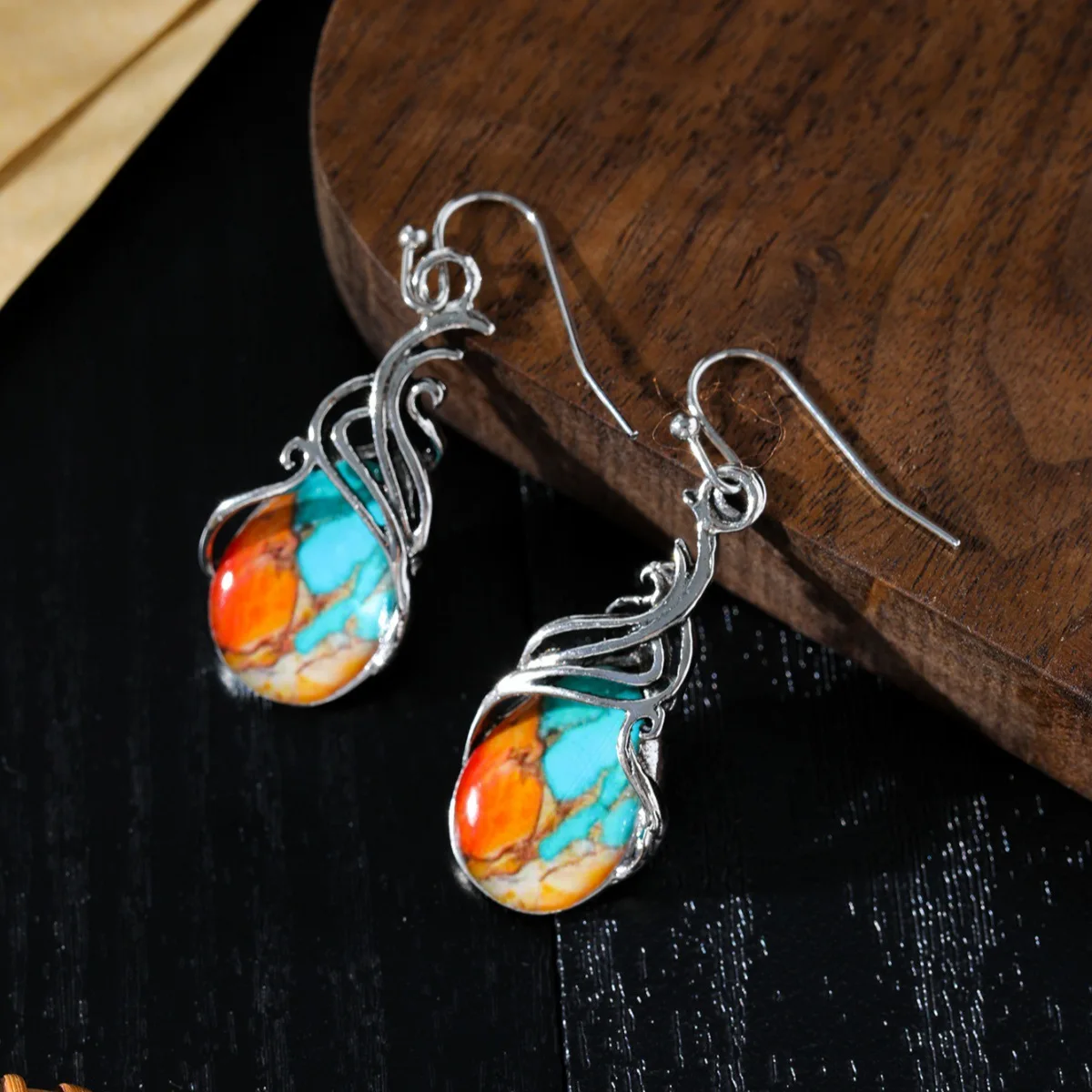 Fashion Bohemian Earring Imitation Turquoise Earring Earrings for Women Vintage Earrings Jewelry Perfect Gift To Lover Friend