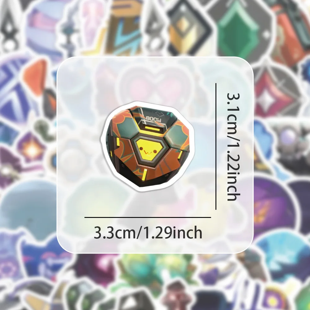 

100PCS Hot Game VALORANT Skills Fun Graffiti Stickers Creative Decoration DIY Mobile Case Pencil Box Scooter Stickers Toy