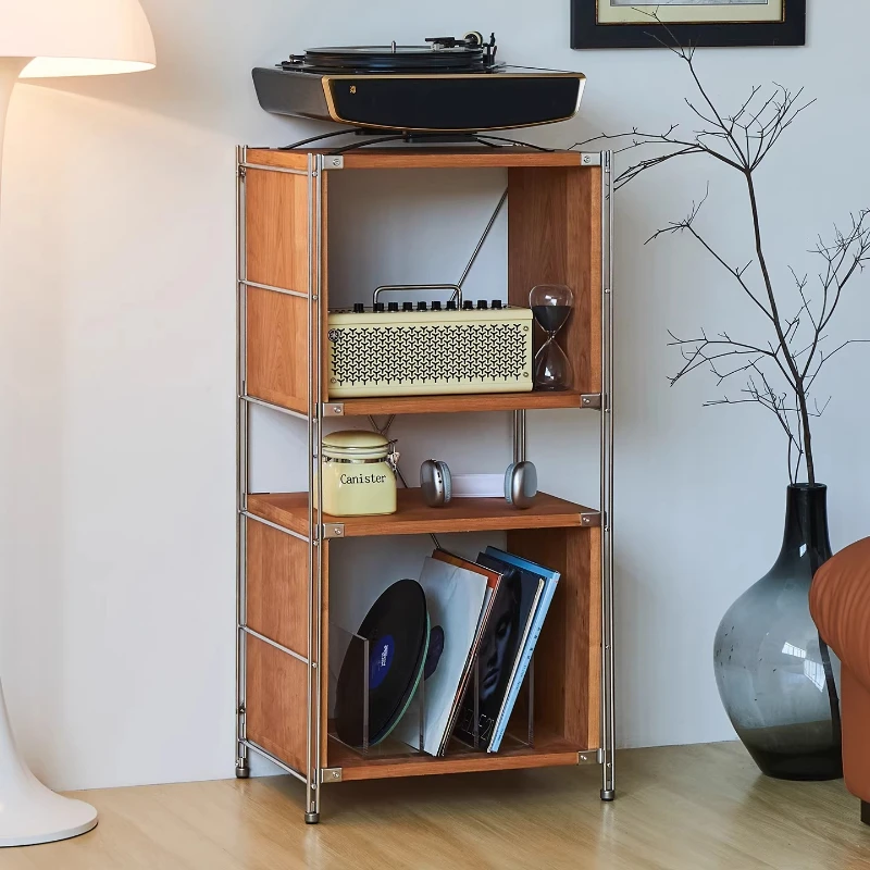 Vintage Record CD Racks Player Storage Triangle Vinyl Record CD Racks Cabinet Solid Wood Home Furniture Bastidores De CD ZY40CDJ