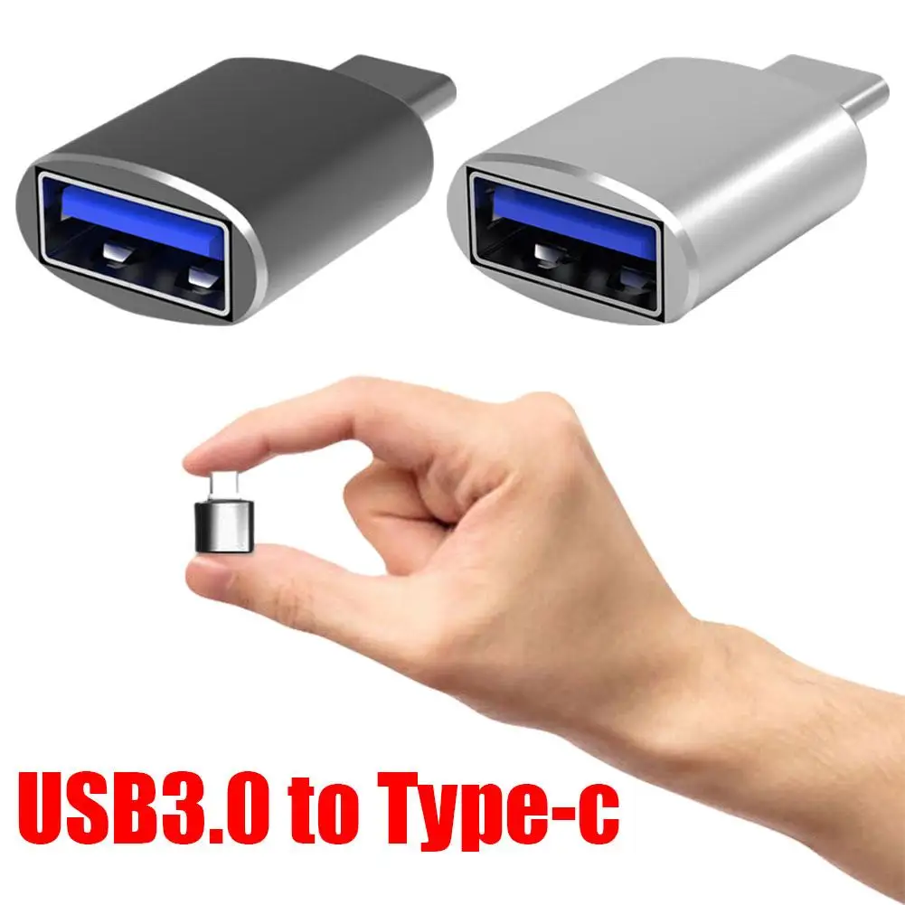 Adattatore da USB3.0 a tipo c guscio in alluminio adattatore Mini in alluminio lungo adattatore OTG multifunzione I8V3