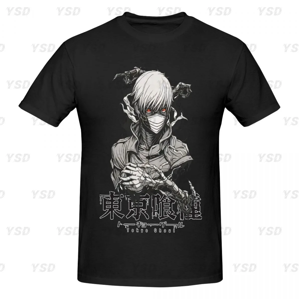 

Anime Tokyo Ghoul Men's tight fitting sports T-shirt,cosy, Oversized print Tee shirt