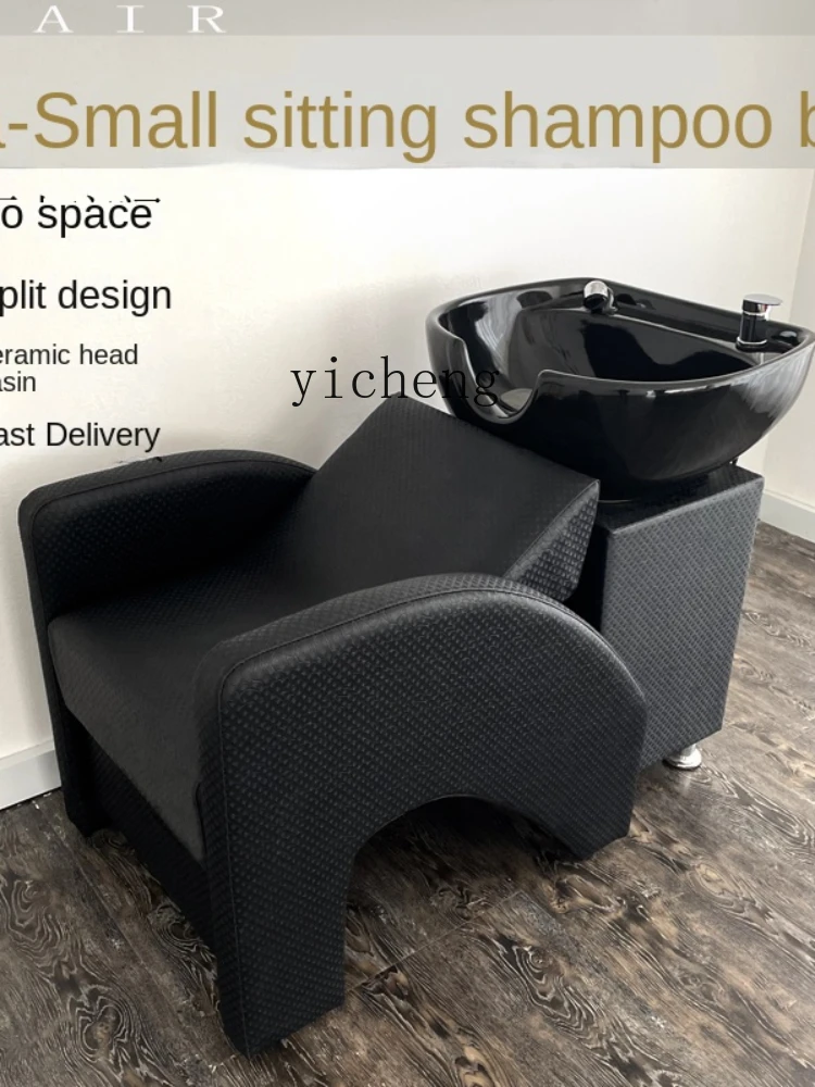 Yy Sitting Half Lying Shampoo Chair Short Sitting Punch Bed Ceramic Basin Small Flushing Bed