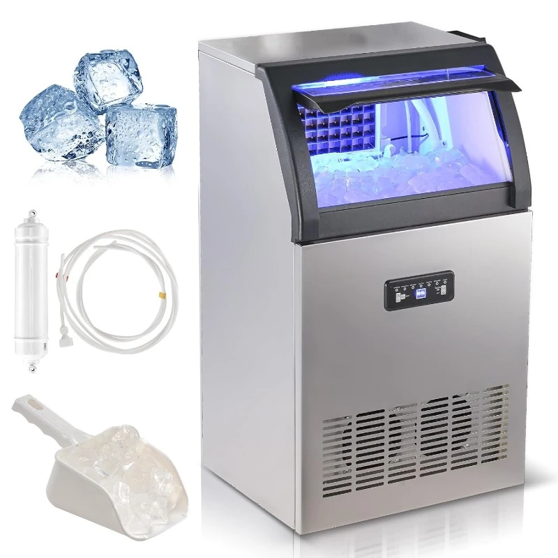 Hot-sale Product Ice Maker Storage Capacity 24 Lbs Makes 55 Ice Cubes in 12-15 Minutes Suitable for Home Offices Restaurants