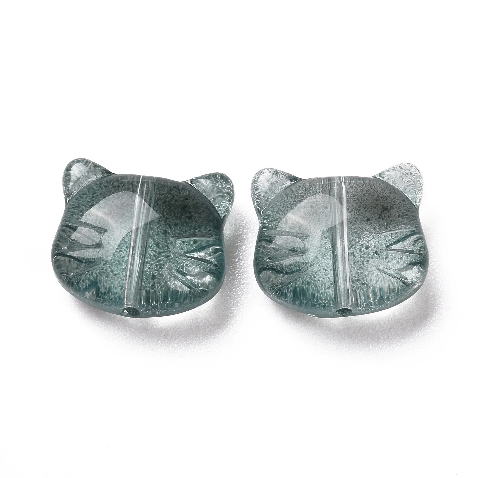 200pcs Colorful Cute Cartoon Glass Beads Animal Cat Loose Beads For DIY Bracelets Jewelry Making Accessories