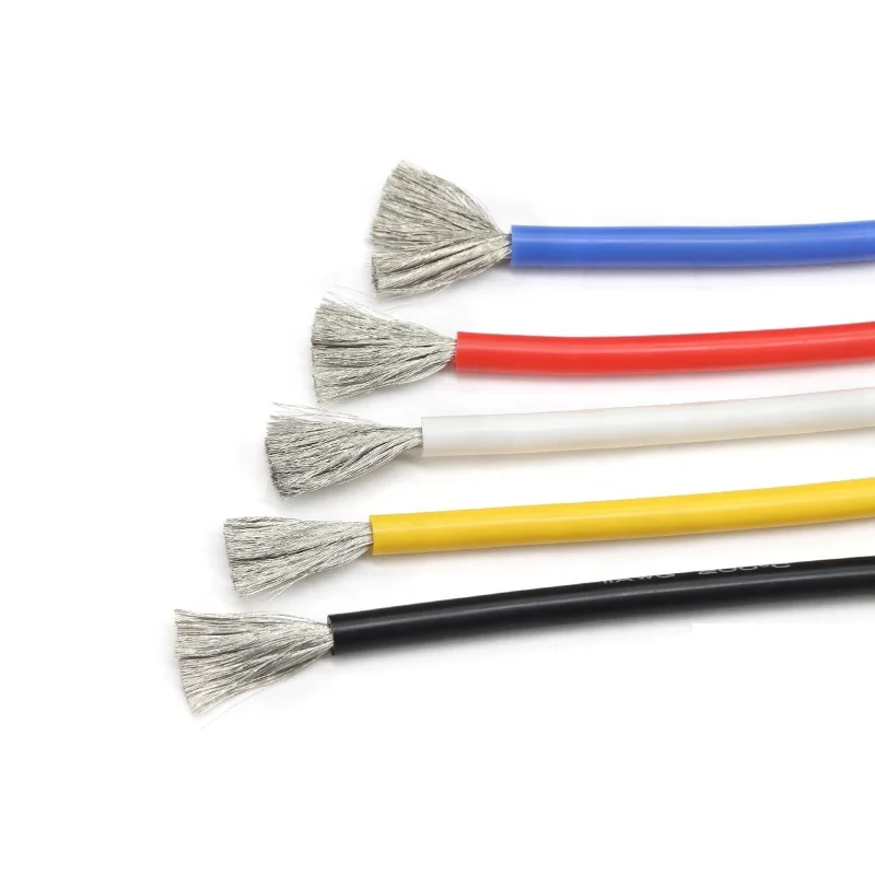 50PCS 22AWG Filo di rame stagnato flessibile ad alta temperatura Filo di silicone morbido 600V Cavo resistente al calore per batteria Lipo RC FAI DA TE LE