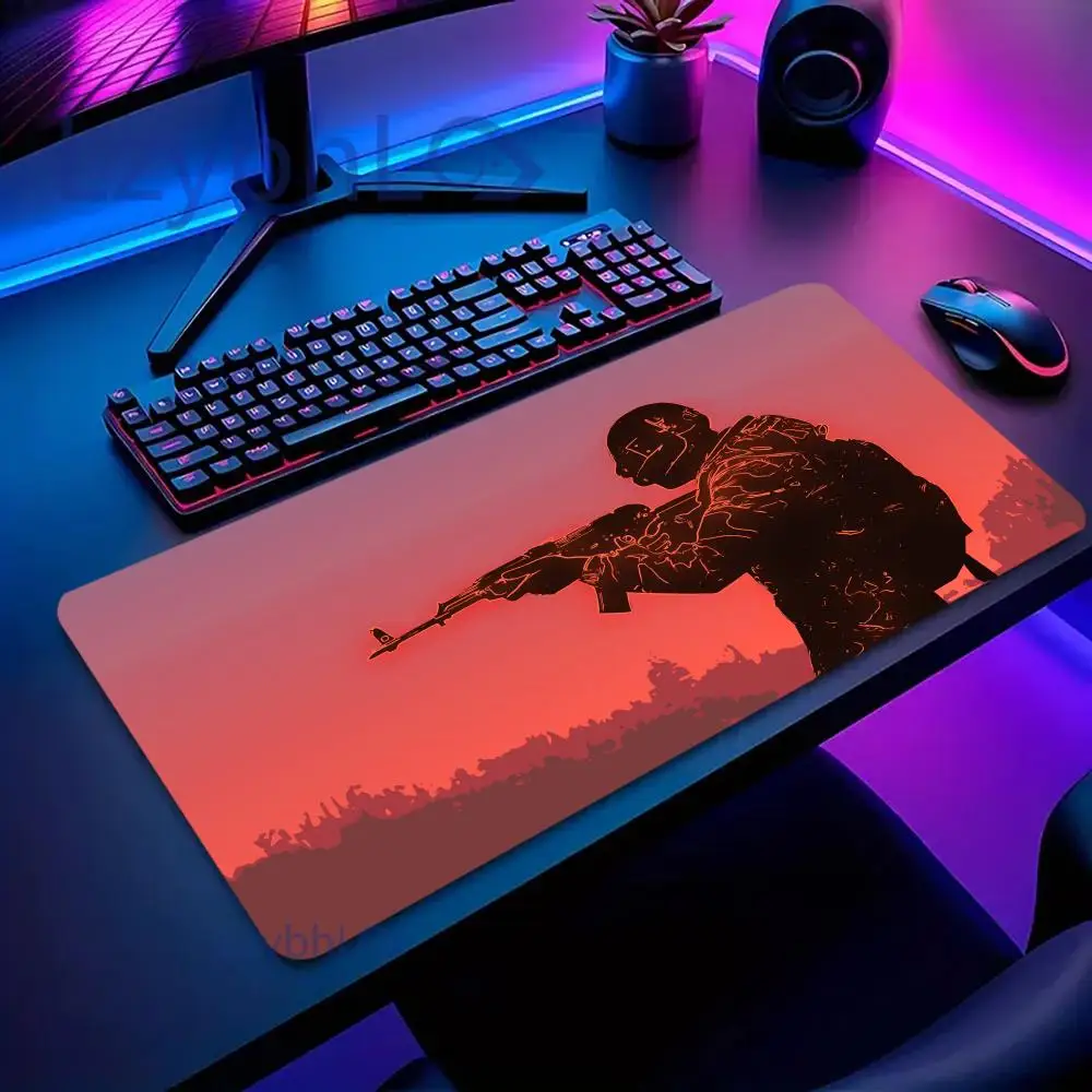 

Gun Warrior Mouse Pad Gaming Non-slip MousePad Large Rubber Anti-slip Gamepad XXL Office Game Table Mats Keyboard Long Desk Mat