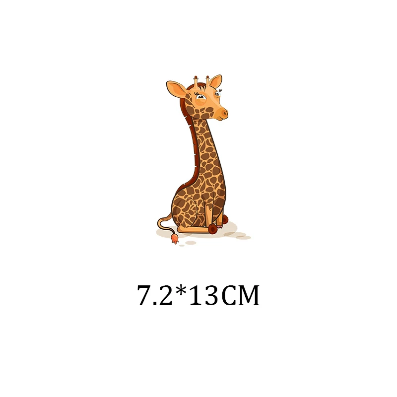 Giraffe Iron On Transfer Sticker For Cloth Heat Transfer Stickers Fashion Cute Graphic Patches DIY Washable Top Stickers