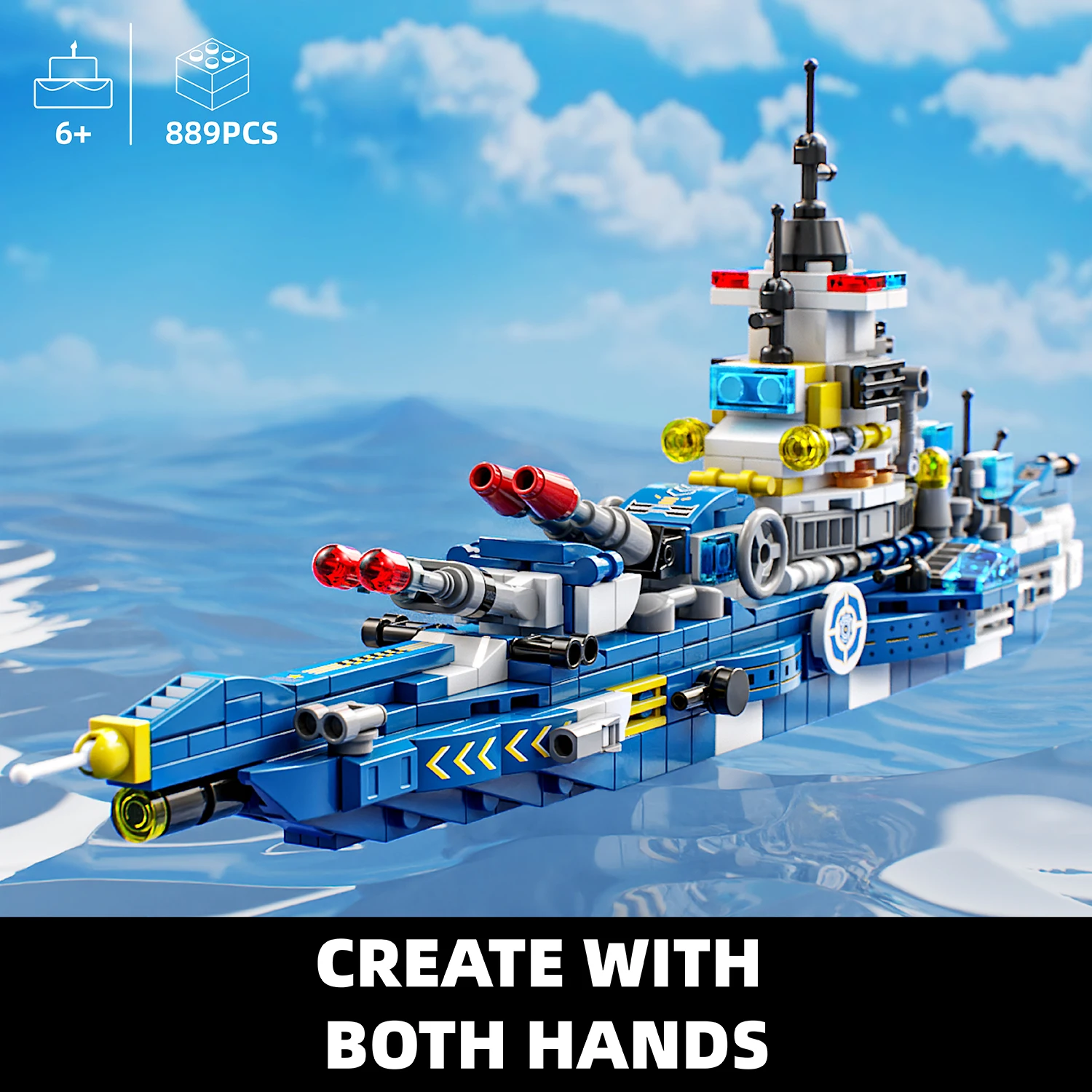 

889PCS Maritime patrol vessel Building Blocks Toys Model City Police Assemble Puzzle Bricks Toy Sets For Kid Ornament Gifts