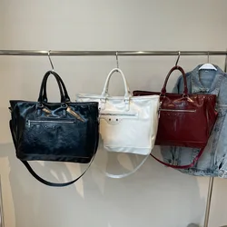 Torba damska o dużej pojemności 2024 Nowa modna torba na ramię Premium Retro Oil Leather Wszechstronna torba na ramię vip sac