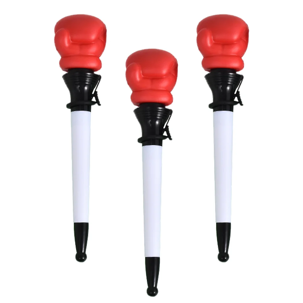 

3 Pcs Stress Pen Boxing Child Pens Ballpoint Sports Themed Plastic Signature Mini