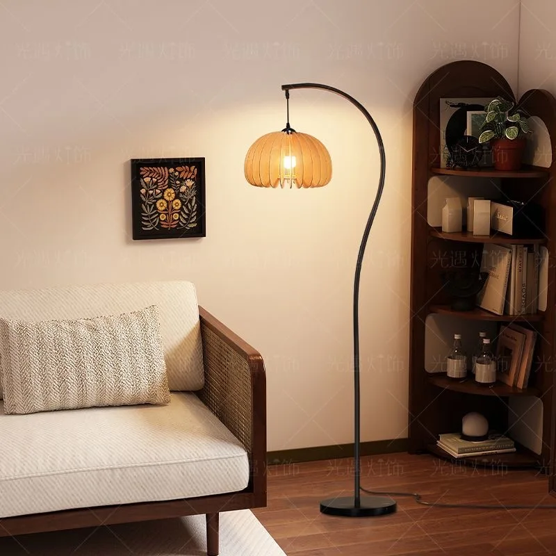 Vintage Floor Lamp Living Room Sofa Minimalist Style for Bedroom, Retro Wabi-sabi Style Standing Lights Corner Table Lamp Study - view 4