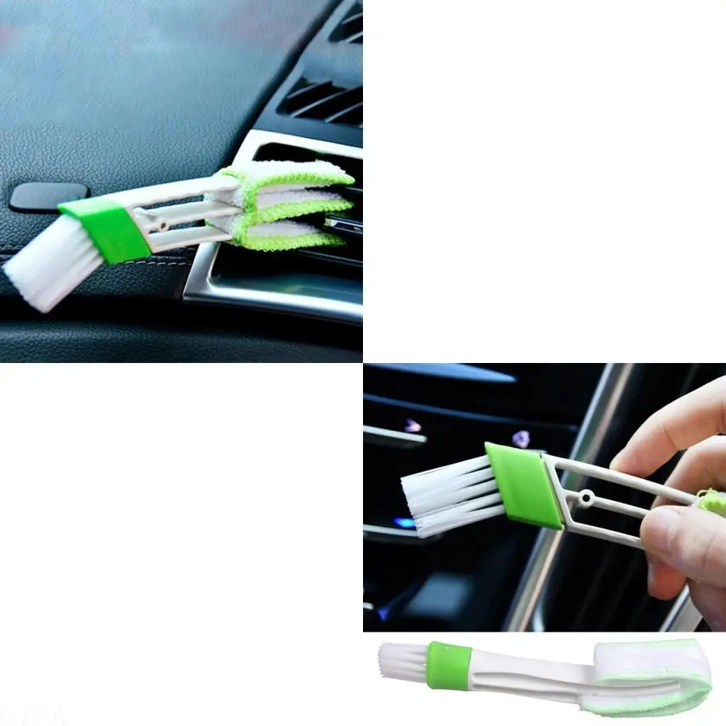 G7NA Automotive Air Conditioner Duster Dusting Tool Air Outlets Dust Collector Portable Microfiber Vent Duster Cleaning Brush