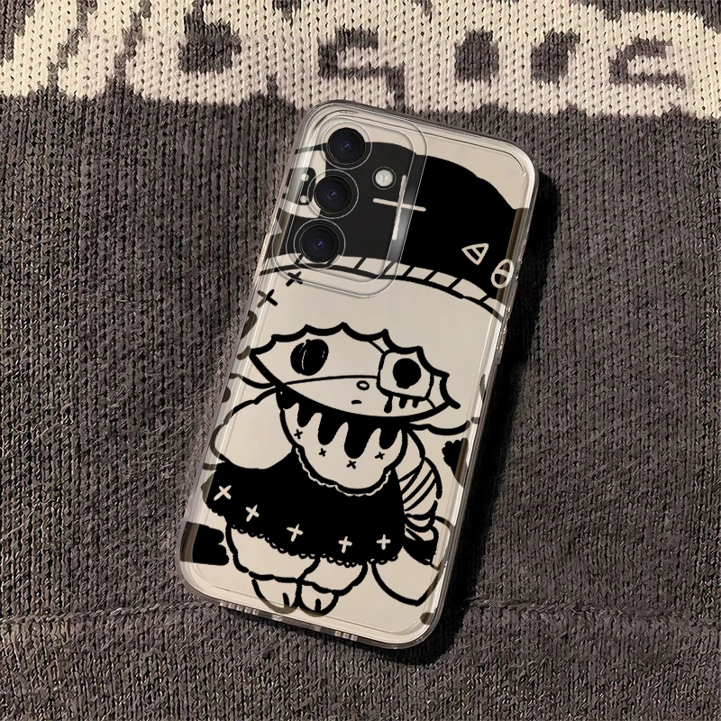 Funda de teléfono suave para Samsung Galaxy Note 20 Ultra 10 S22 FE S20 Plus S21 S24 S23 Ultra S25 Edge Sanrio Melody