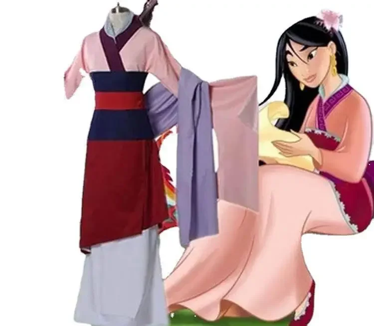 Women\'s Hanfu Cosplay Mulan Performance Costume Ancient Costume Film and Animation Mulan Cosplay