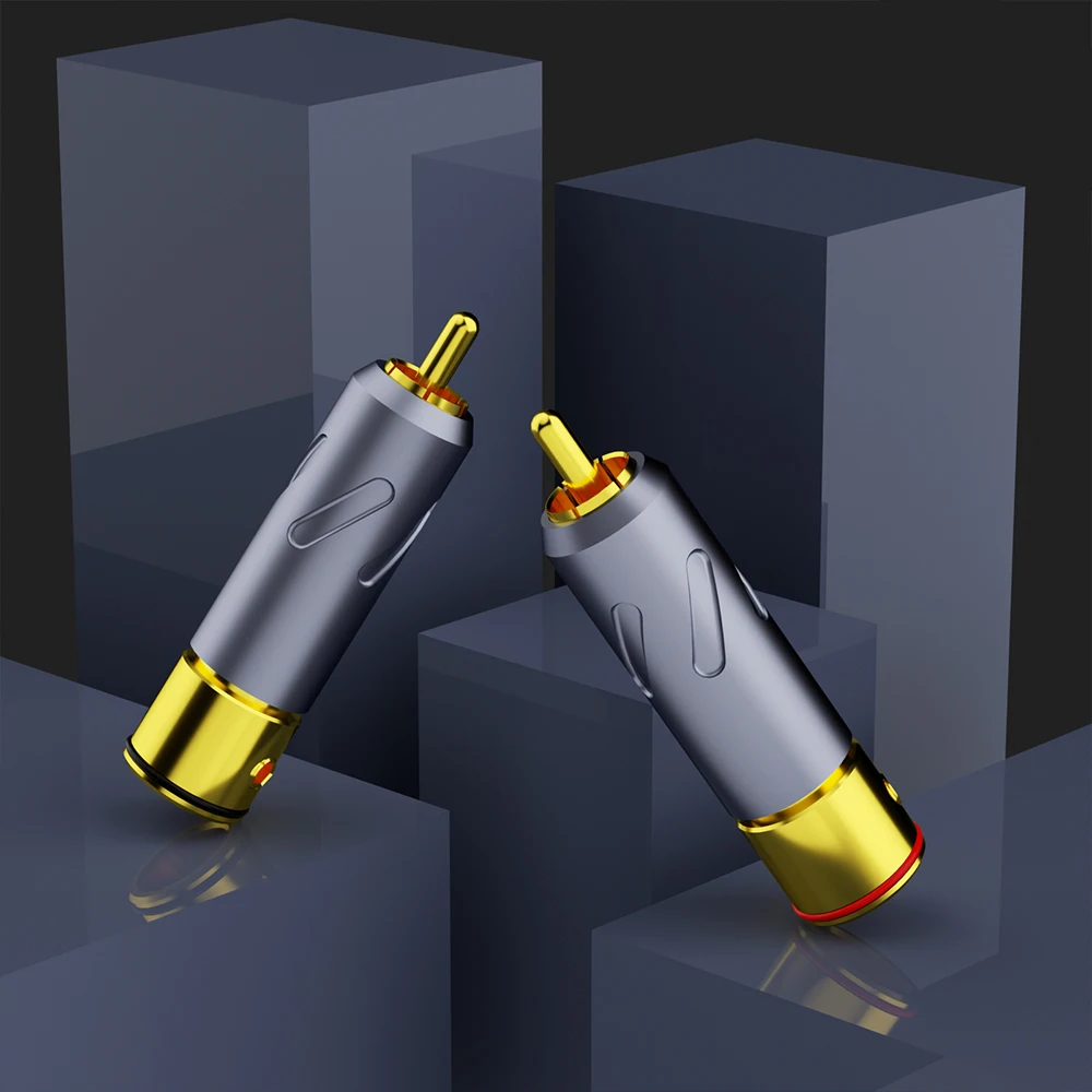 Monosaudio النحاس النقي RCA موصل الذهب/الروديوم مطلي سدادة RCA موصل RCA محطة مكبر الصوت لكابل إشارة مكبر الصوت
