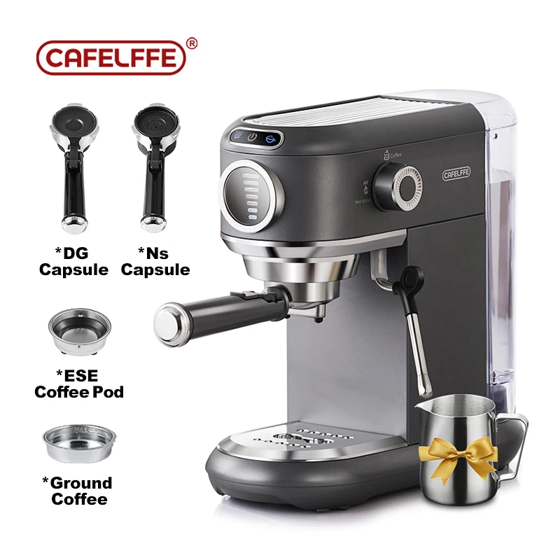 Cafelffe 4in1 Koffiezetapparaat Dolce gusto Nes Capsule Espresso Maker ESE Pod Ground Gift voor minnaar, vader, moeder Cafetera304 Cappuccino