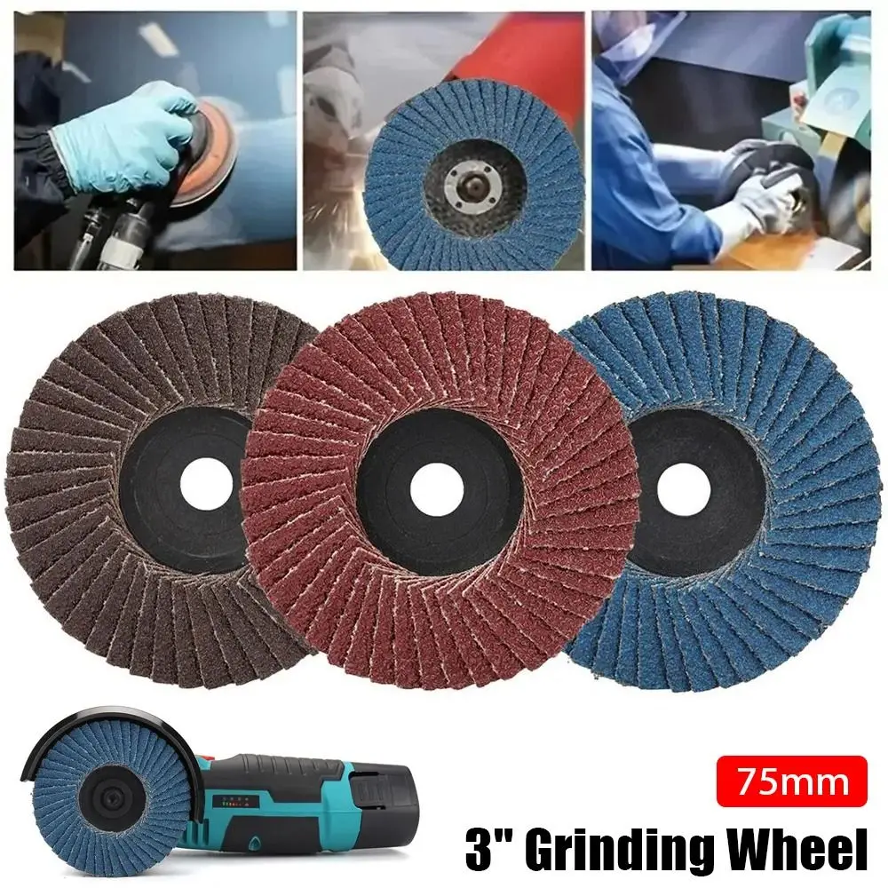 

1Pcs 75mm 3" Grinding Wheel Flat Flap Discs Mini Angle Grinder Accessories Flap Wheel For Metal Wood Polishing Polishing