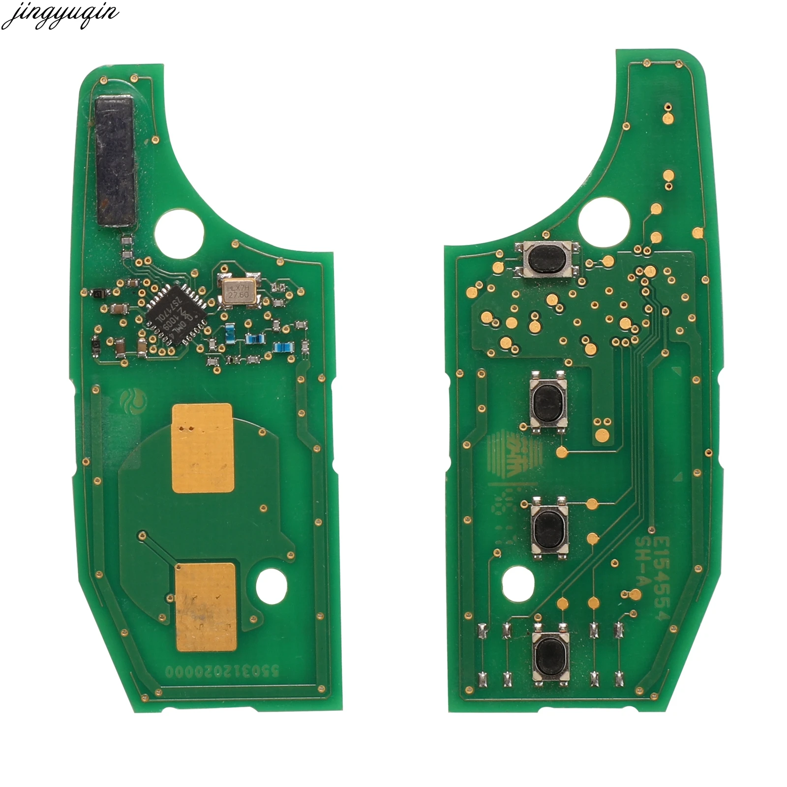 Jingyuqin chave remota para fiat 500x egea tipo 2008-2014, com controle remoto, 433.92mhz, 4a, chip, 2016 botões