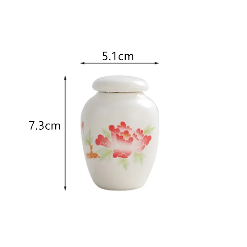 Portable Ceramic Tea Caddy Household Storage Sealed Tank Travel Coffee Moisture-proof Jar Kitchen Spice Candy Containers