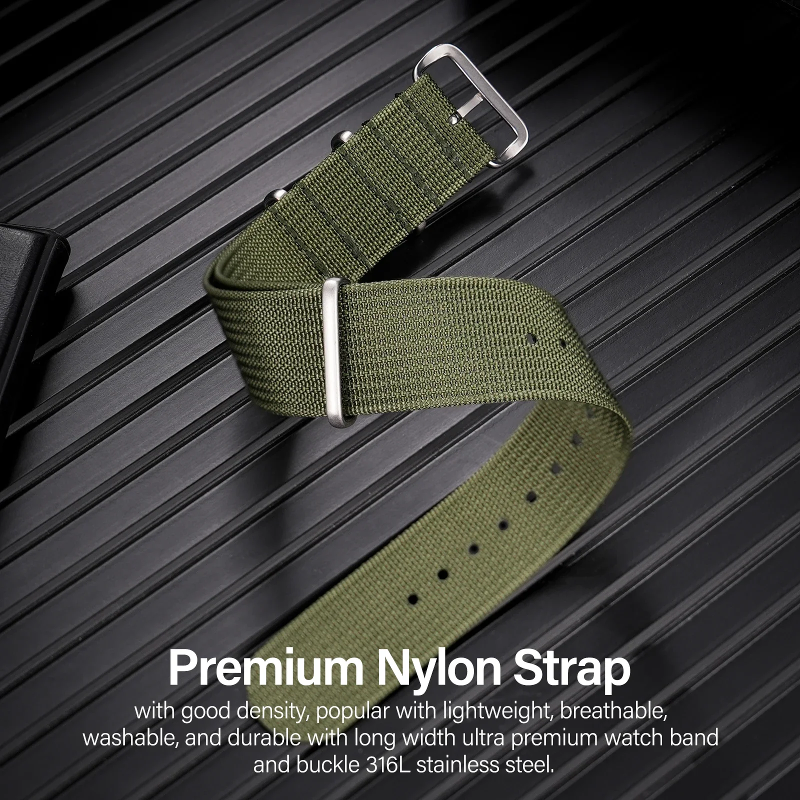 Bracelet de montre militaire en Nylon balistique avec boucle à ardillon unique 18mm 19mm 20mm 22mm bracelets de montre en Nylon de qualité supérieure pour hommes femmes cadeaux