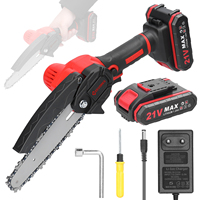 21V 6inch Portable Electric Pruning Saws Small Wood Splitting Chainsaw Brush Motor One-handed Woodworking Tool for Garden Orchar