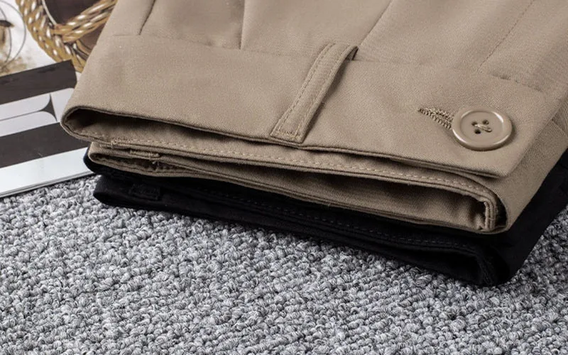 Khaki Casual Wide Leg Shorts Women Summer New Solid Loose Knee-Length Hot Pants Korean All-Match High Waist Suit Shorts Ladies