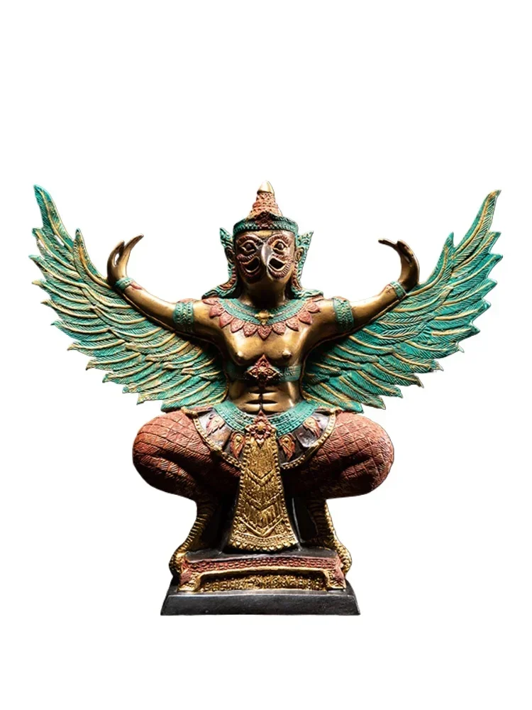 

Thailand Pure Copper Crafts Living Room Zen Hand Carved Artwork Home Furnishings