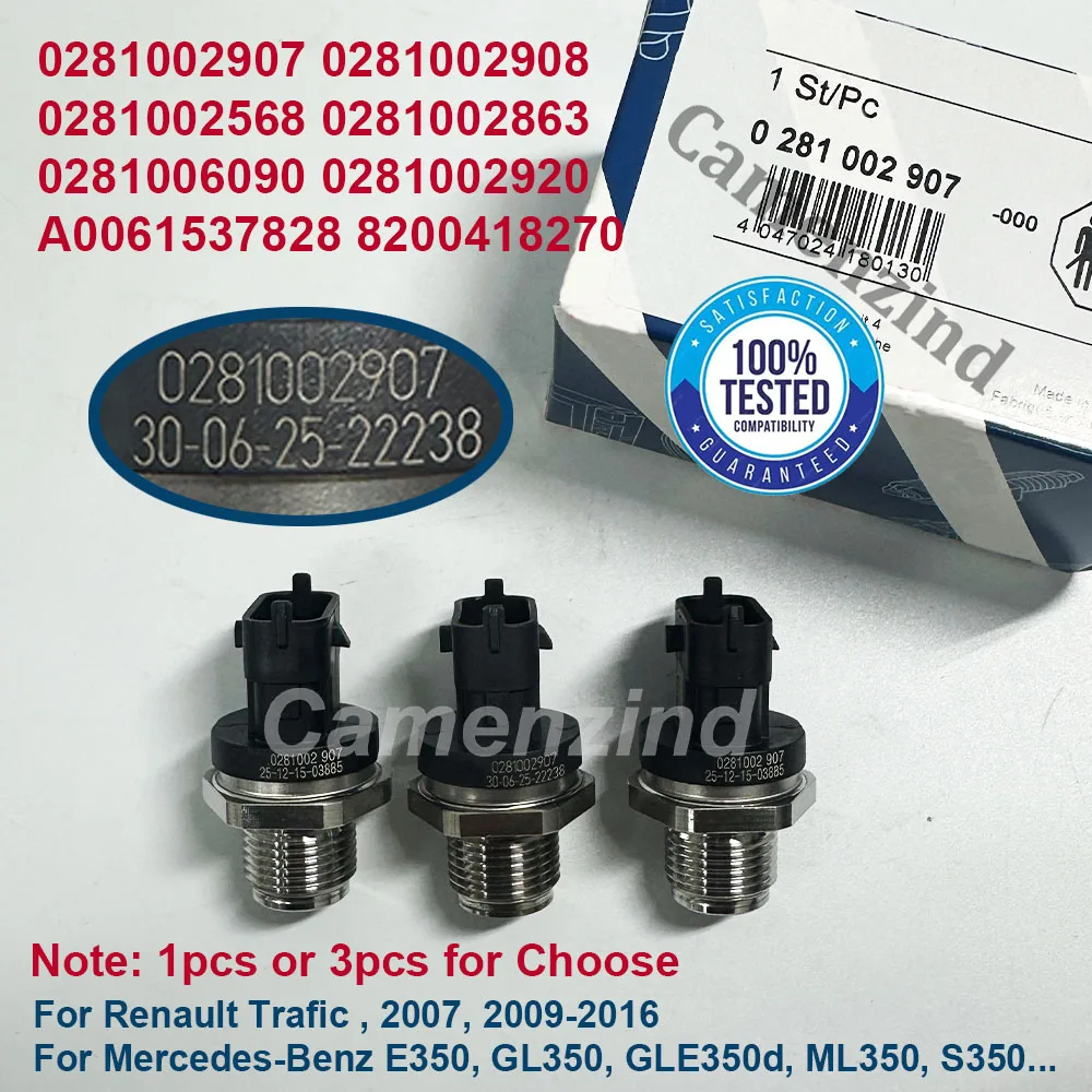 

1/3PCS 0281002907 A0061537828 0281002908 0281002568 0281002863 0281006090 0281002920 0281002720 Pressure Sensor for BENZ Renault