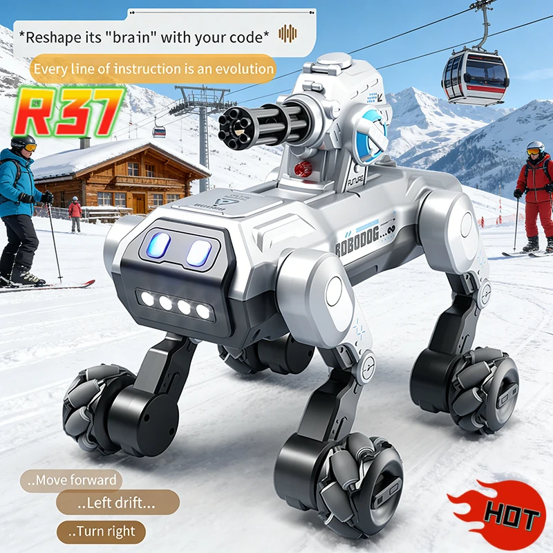 

New Eight drives Intelligent RC Mecha Dog,Bionic Robot Toy,Smart Voice Recognition, Touch Sensors Water Ball Blaster RC Toy Gift