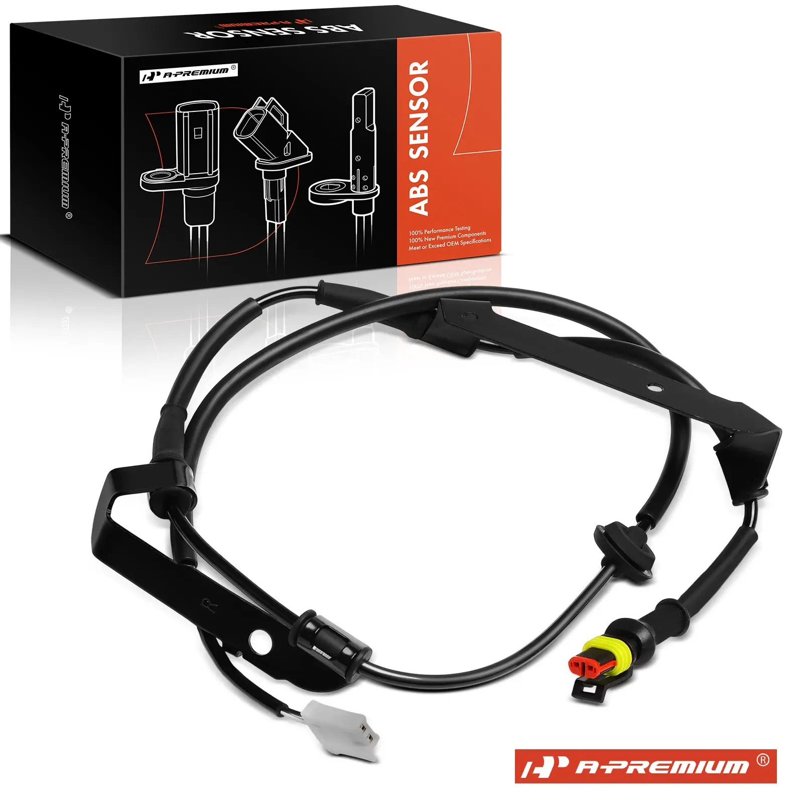 A-Premium Rear Passenger Side ABS Wheel Speed Sensor Connector for Kia Sorento 2011-2013 Hyundai Veracruz 2007-2011