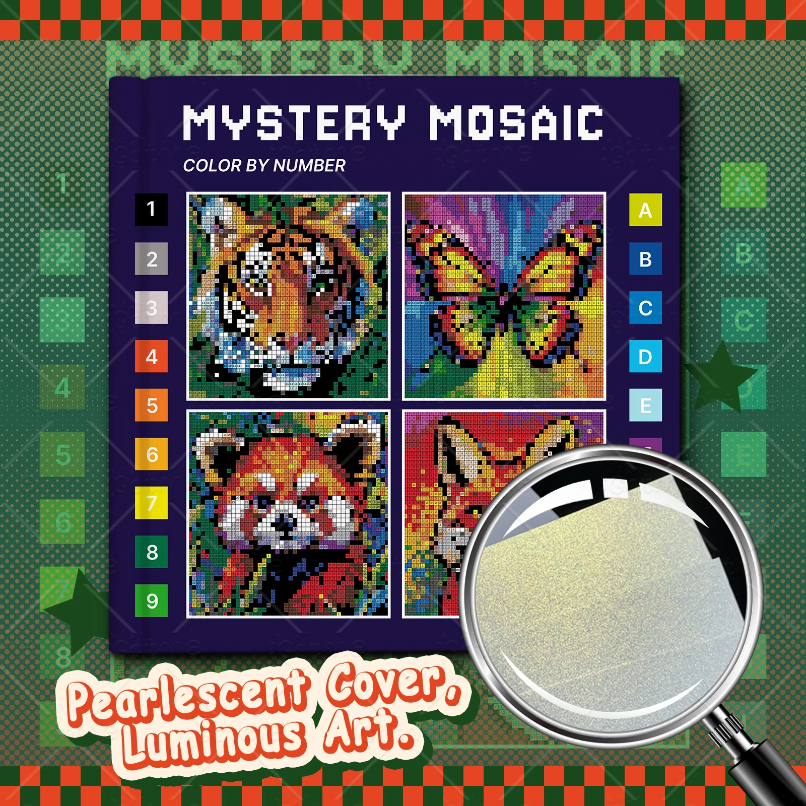 Lustiges Mystery Mosaike Pixel Tier Malbuch Entspannung Handgezeichnetes Buch Bunte Graffiti DIY Num Malerei Zeichenbücher – Detail 2