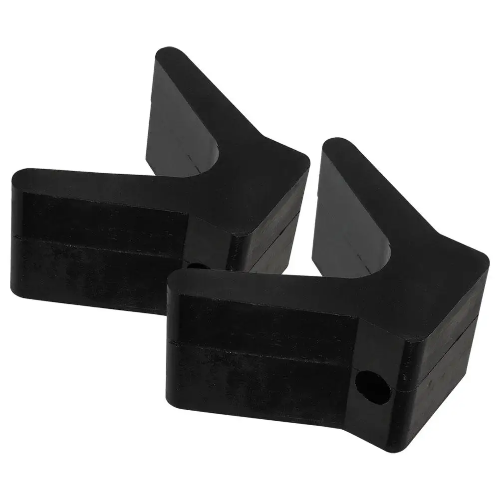 

2Pcs Marine Trailer V-Shaped Bow Stop Block for Yachts Kayaks 2Inch Black Rubber Durable Boat Trailer Fittings Fishing