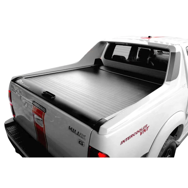 

Zolionwil Manual Truck Bed Covers Car Pickup Roll Retractable Tonneau Cover for Toyota Hilux Vigo LC V6 V8 4WD