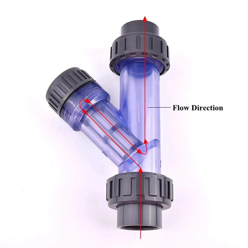 I.D 20 ~ 63mm przezroczysty filtr typu Y PVC akwarium filtry nawadniające rura ogrodowa do podlewania filtry łączące