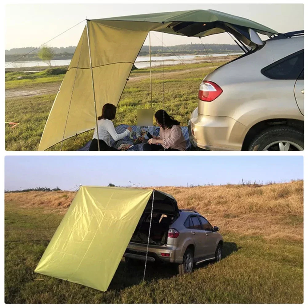 300x150cm Car Side Awning Rooftop Tent Waterproof Side Tent For Outdoor Camping Awning Sun Canopy Sunshade Campervan Waterproof