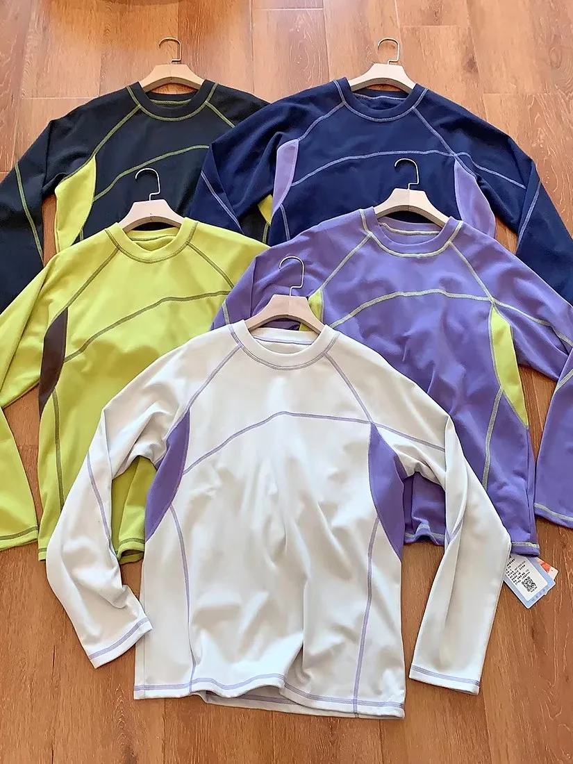 

Double-Sided Fleece Long Sleeve T-Shirt Sports Outdoor Hiking Cycling Base Layer Shirt Men Women Spring Autumn Winter
