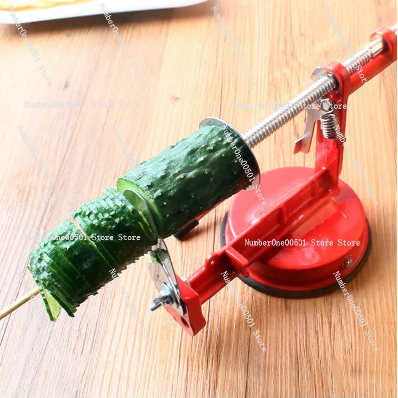 Hand Operated Cyclone Potato Slicer, Stainless Steel Spiral Cutter for Potato Tower, Multi-functional Rotary Chip Maker