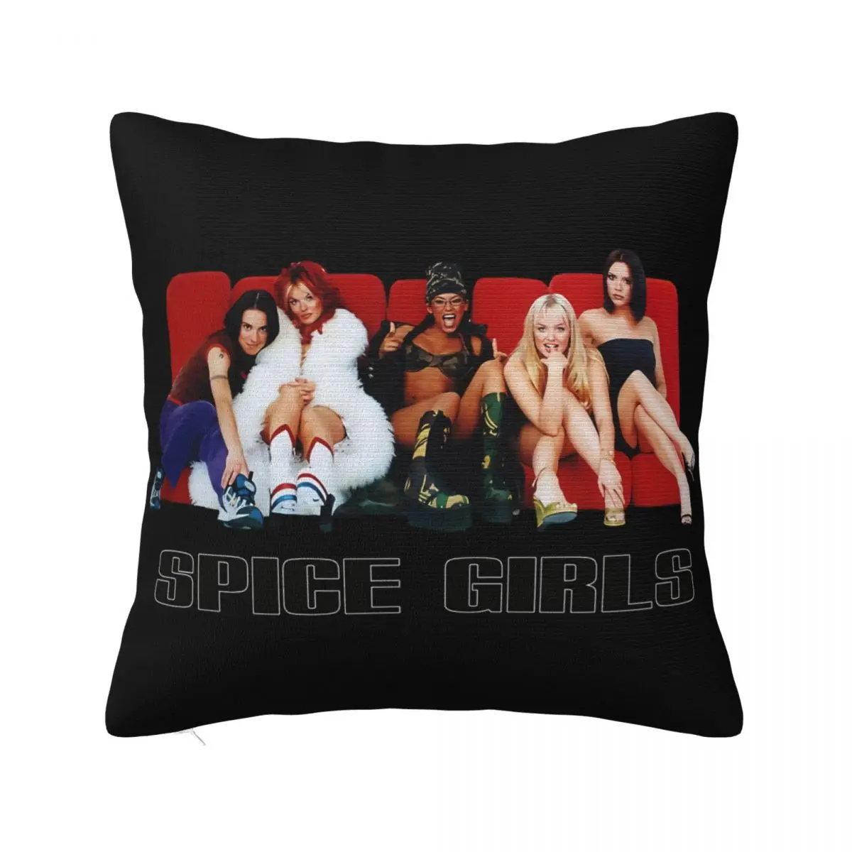 Vintage Spice Girls 1990S Women Men Newest Pure Slogan Designing Male Anime Western Style Mens Western Style Pillow Case