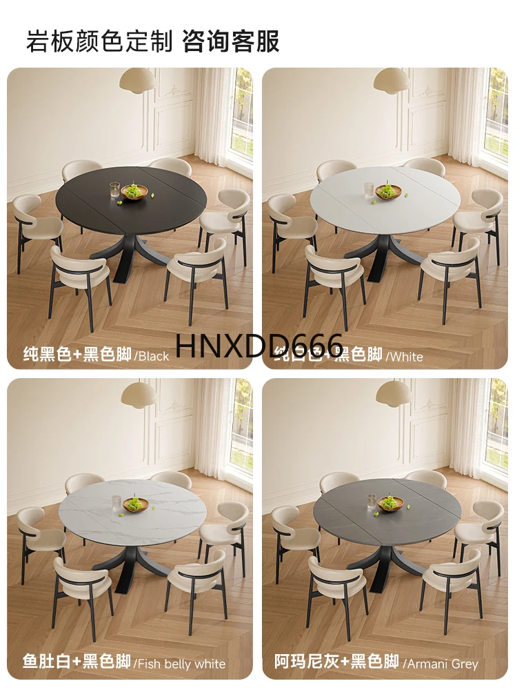 Premium sense rock slab retractable home medieval style living room dining table