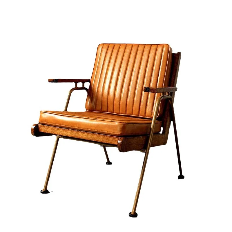 

Retro single chair simple household Italian light luxury double sofa combination
