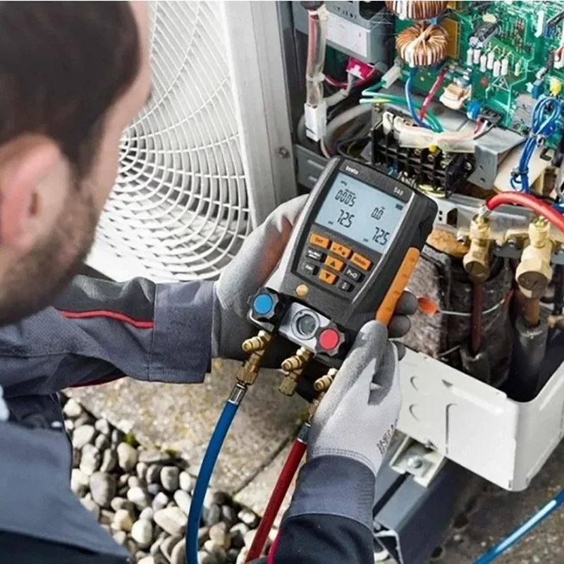 2026 Testo 549 Digital Manifold Gauge Refrigerant Pressure 2 Valves System HVAC 60 Bar Air Conditioning Meter Made in China