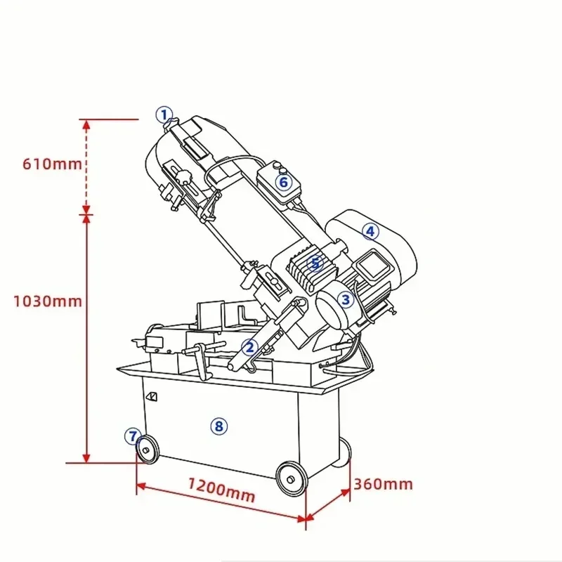 Hot Sale Metal Band Sawing Machine HX-260G Metal Cut Saw Machines Good Quality Fast Delivery  sierra circular   table saw