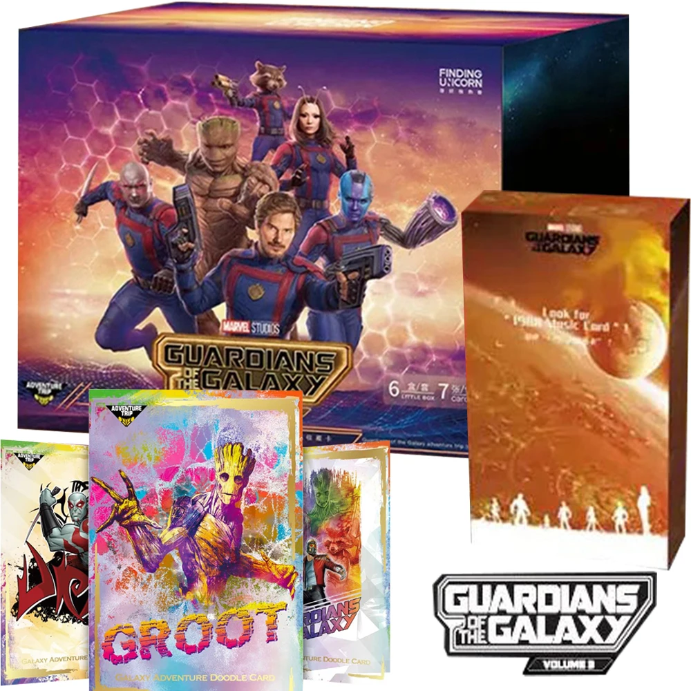 

Genuine Guardians of The Galaxy Collection Cards Marvel Anime Gamora Groot Star Lord Adventure Journey Signature Card Kid Gift