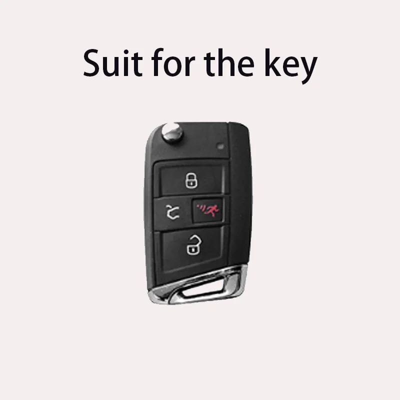 Zinc Alloy for Volkswagen VW Golf 7 ALLTRACK MK7 Tiguan Ateca Leon FR 2 Ibiza Skoda Octavia 4 Button Flip Car Key Case Cover Fob