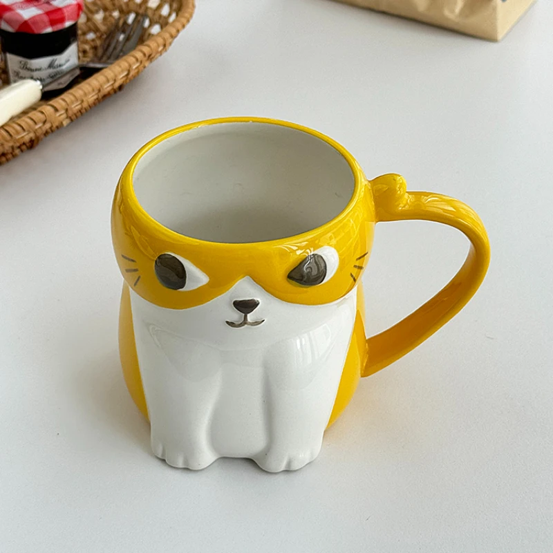 

3D Creative Cat Shaped Mug Cups Coffee Cup Personalized Gifts Cute Different Cups Ceramics Pottery Original Bar Drinkware